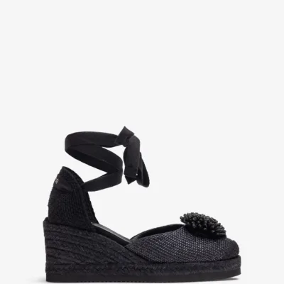 Alpargata Pompon Cecil Negra