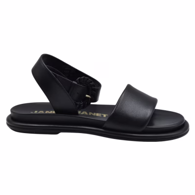 SANDALIAS NEGRAS CON TIRA TOBILLERA