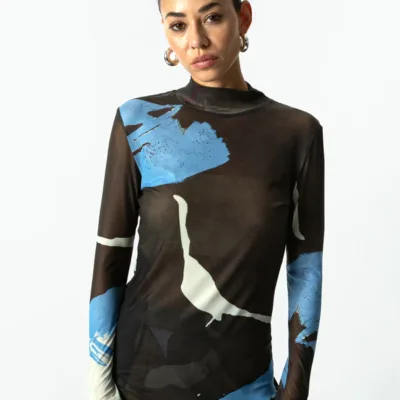 TOP CUELLO CISNE TRANSPARENTE