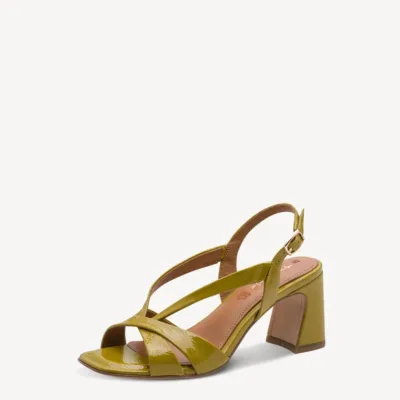 Sandalia de Tacón Pistacho